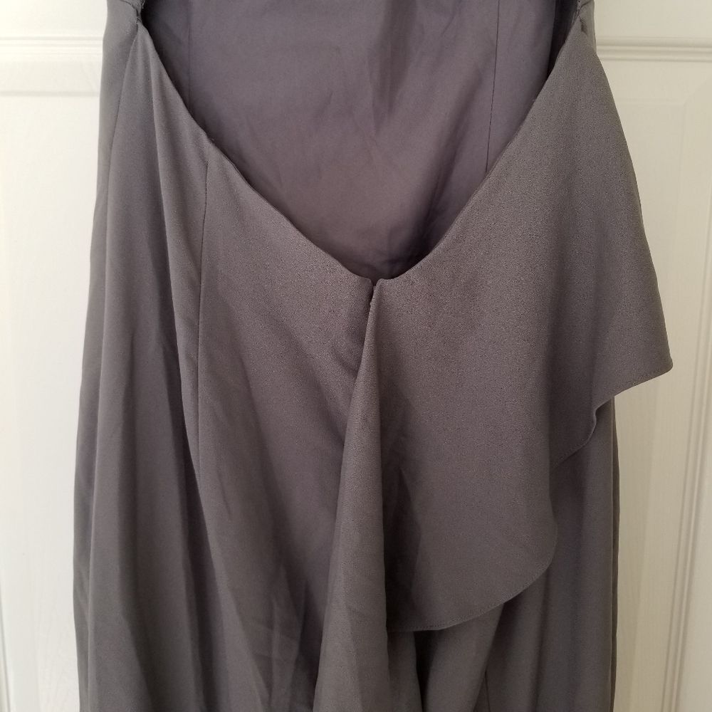Amsale graphite grey bridesmaid dress size 12 - Picture 9 of 13